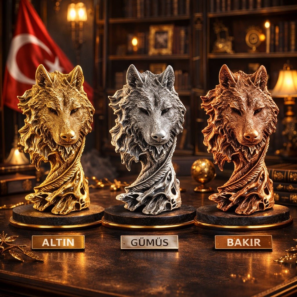 Kurt Başı Biblo – Dekoratif Güç & Liderlik Simgesi | 30 cm, biblo, at figürü, dekoratif, 30 cm – ambalaj görünümü – Nakkaş Payidar