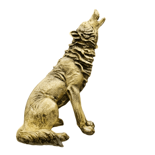 Özel tasarım Tam Boy Kurt Biblo – Dekoratif Güç & Özgürlük Simgesi | 25 cm, taş, biblo, at figürü, dekoratif, 25 cm – ön görünüm – Nakkaş Payidar