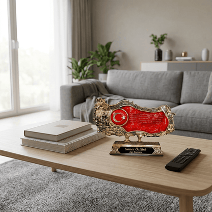 İsimli Kabartmalı Türkiye Haritası – Kurtuluş Savaşı Temalı, İstiklal Marşı Detaylı | 18 x 30  cm, taş, harita, 18 x 30  cm – kullanım görseli – Nakkaş Payidar