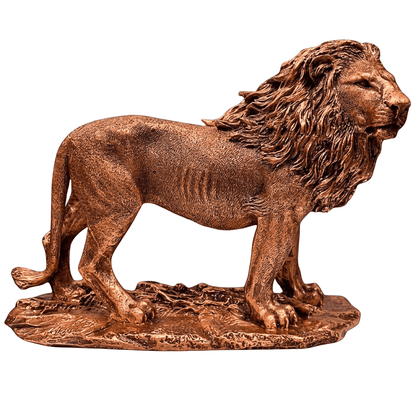 Aslan Figürlü Biblo – Dekoratif Güç Simgesi | Altın, Gümüş & Bakır | 20 x 28 cm, altın kaplama, gümüş kaplama, bakır, biblo, at figürü, aslan figürü, figür, dekoratif, 20 x 28 cm – farklı renk/versiyon – Nakkaş Payidar