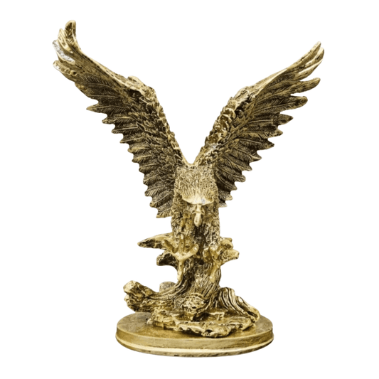 Avına Hamle Yapan Kartal Biblo – Dekoratif Güç & Özgürlük Simgesi | 30 cm, biblo, at figürü, kartal figürü, dekoratif, 30 cm – ön görünüm – Nakkaş Payidar