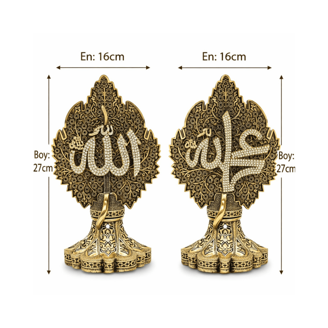 Allah Muhammed yazılı biblo maneviyatın ifadesi, biblo, at figürü – yakın plan detay – Nakkaş Payidar