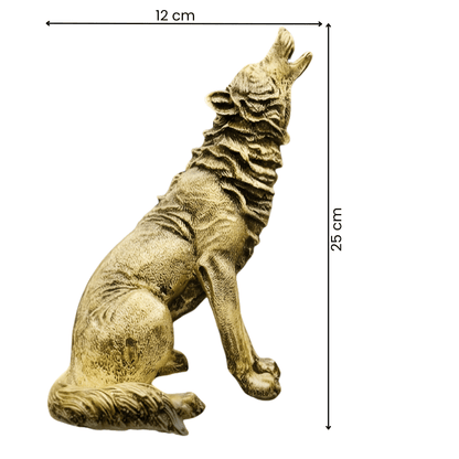 Özel tasarım Tam Boy Kurt Biblo – Dekoratif Güç & Özgürlük Simgesi | 25 cm, taş, biblo, at figürü, dekoratif, 25 cm – yakın plan detay – Nakkaş Payidar